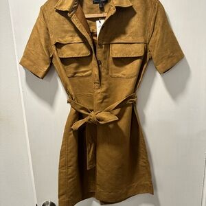 Banana Republic Tan Mini Shirt Dress